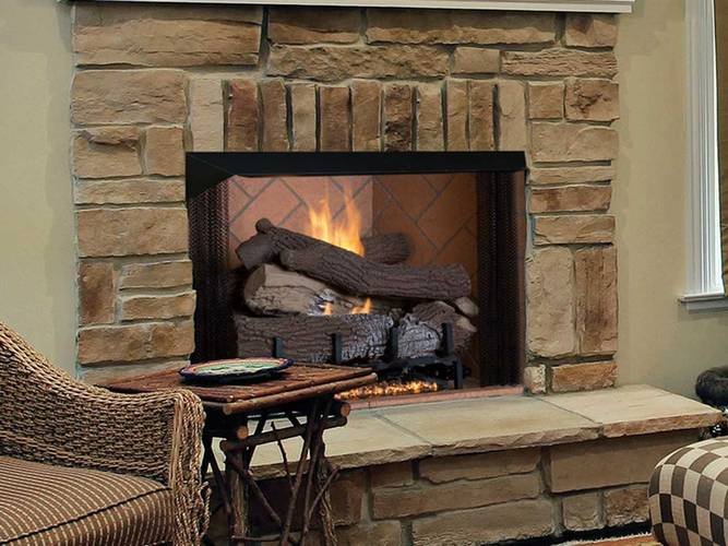 Gas fireplace installation