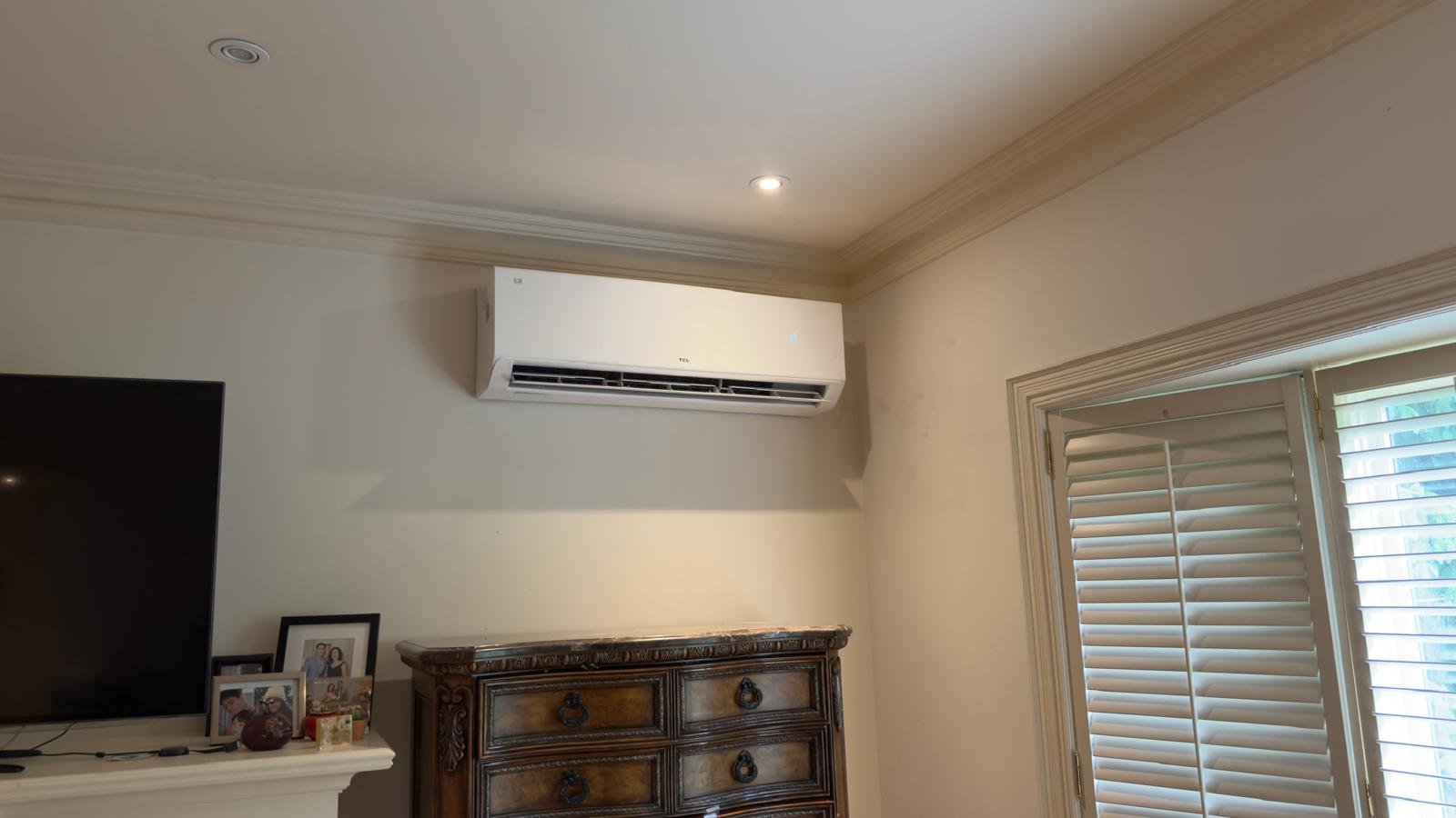 Two 2-ton ductless heat pump indoor head installation GTA home